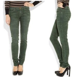 🏕️ Current/Elliot corduroy skinny stiletto pants deep emerald color size 25
